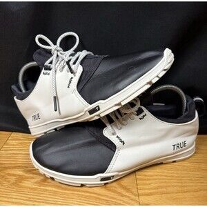 True Linkswear True Original 1.2 Golf Shoes Mens Size 8.5 White Black Spikeless